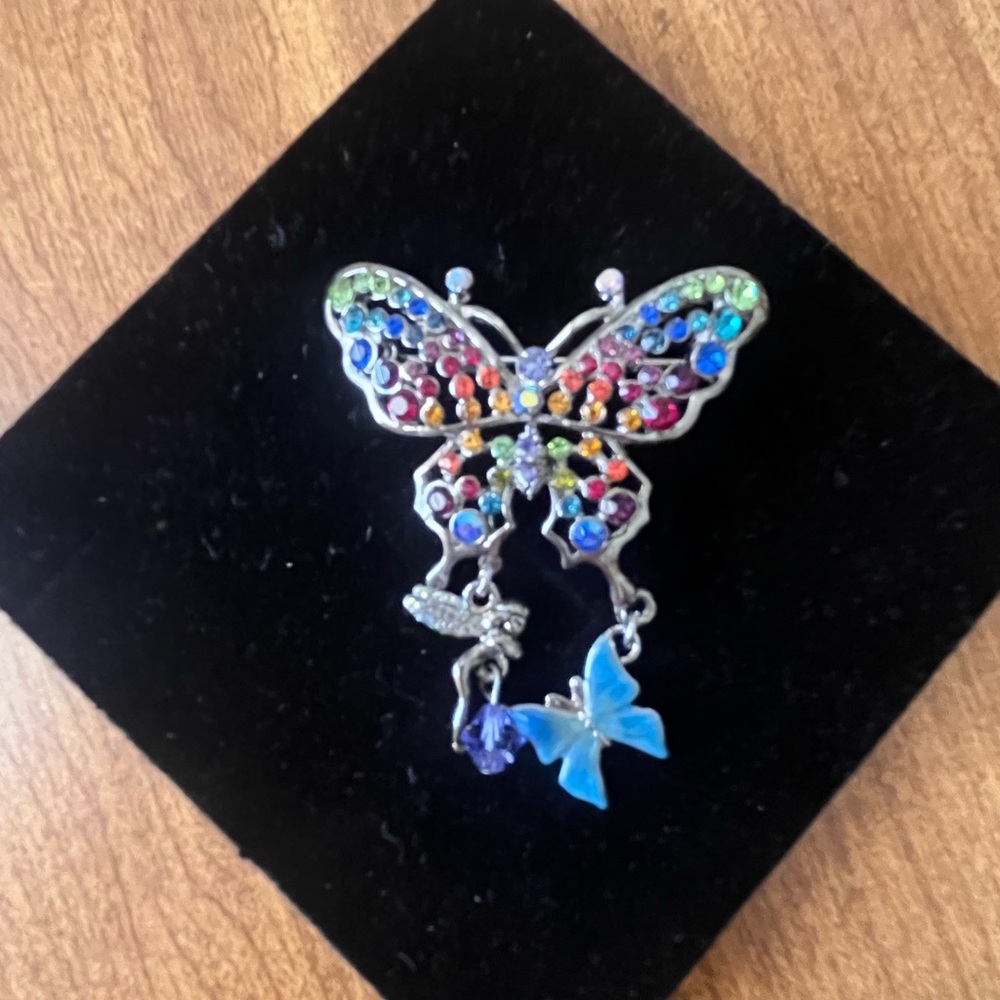 Kirks Folly Blue and Purple Butterfly Brooch
